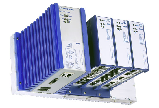 Interruptores de Ethernet de carril DIN modulares industriales