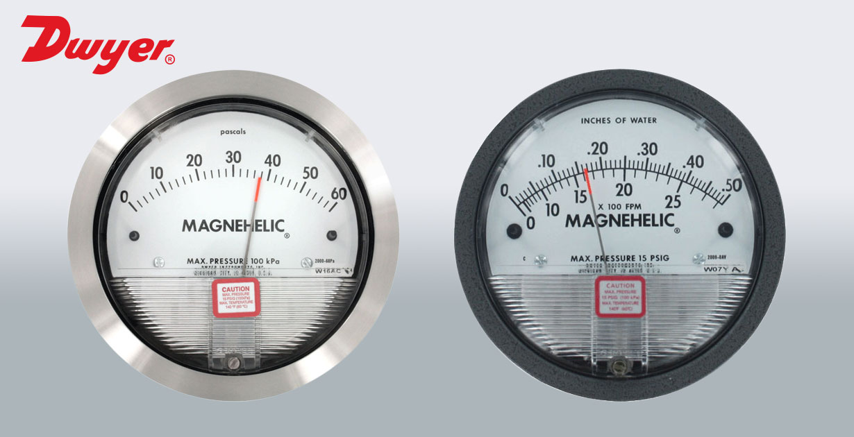 Medidor de presión diferencial Magnehelic® serie 2000 | Dwyer